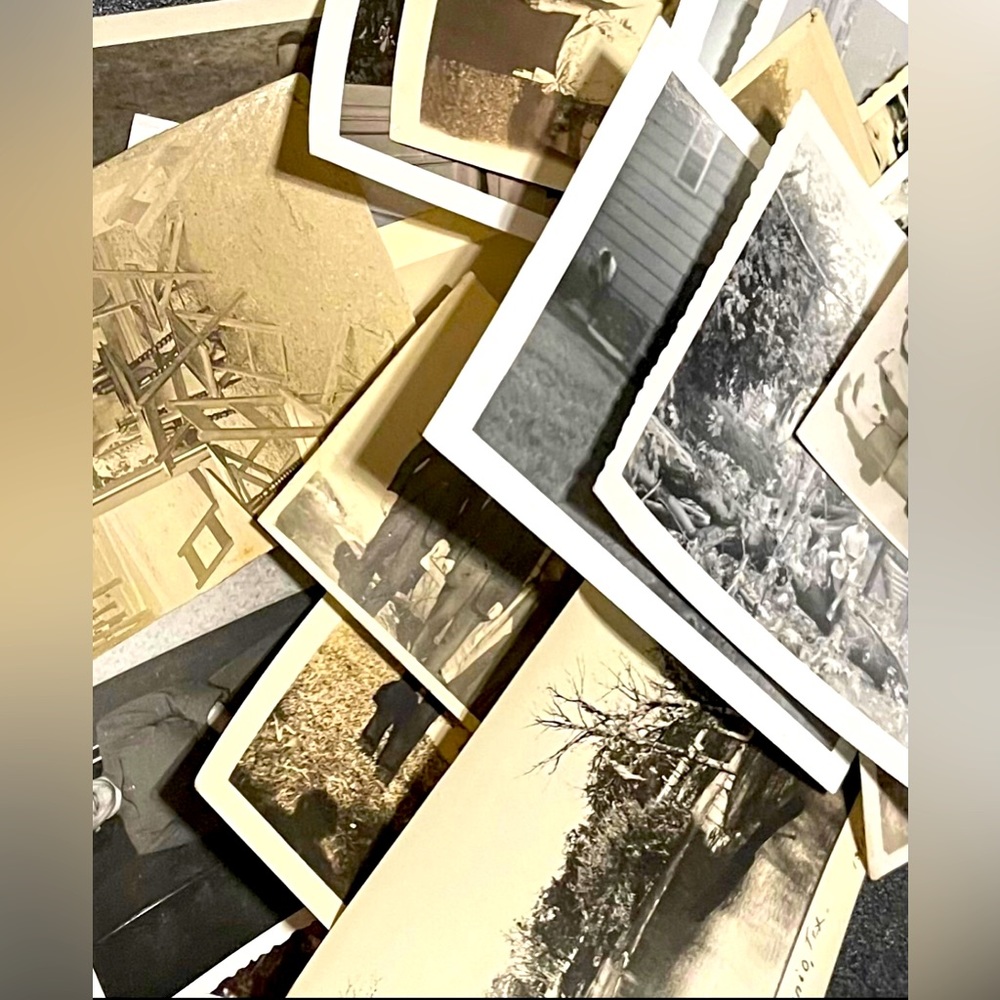 Lot of 35 vintage original black and white photo pictures junk journal scrapbook